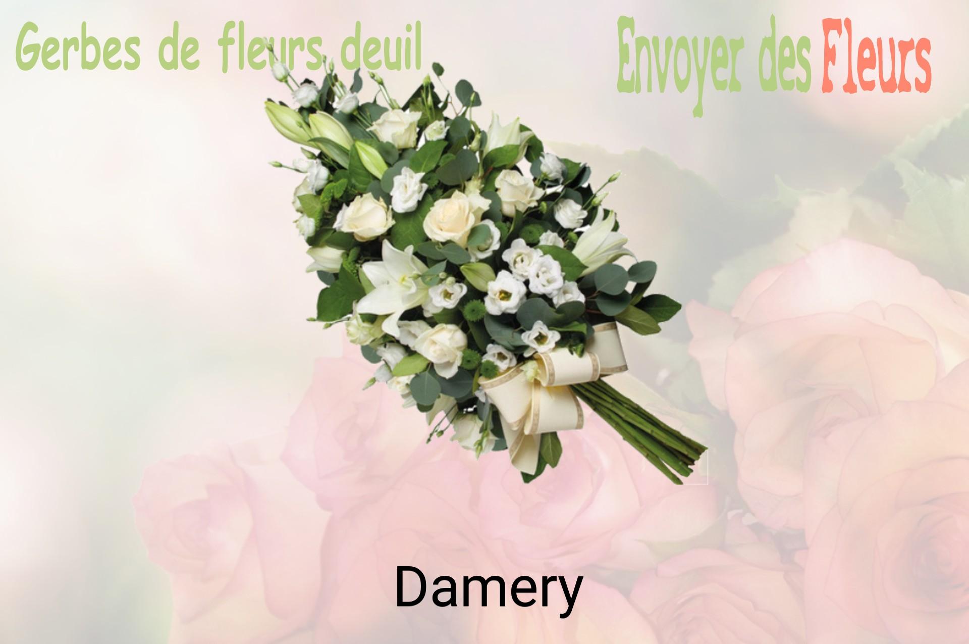 Gerbe de fleurs de deuil livrée à Damery